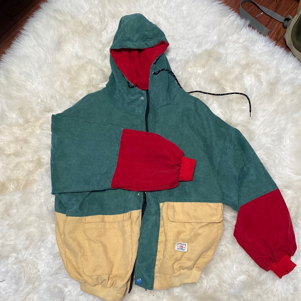 Corduroy zip-up jacket